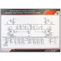 Учебно-демонстрационный стенд "Оперативная схема питания тяговой подстанции переменного тока"