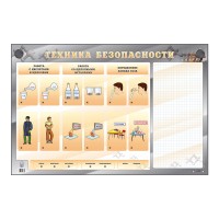 Электрифицированный стенд "Техника безопасности" с маркерными полями